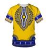 African Dashiki Print T-shirt Männer/Frauen Ethnische Vintage Folk-benutzerdefinierte Kleidung 2023 Sommer Casual Paare Kurzarm Grafik tops