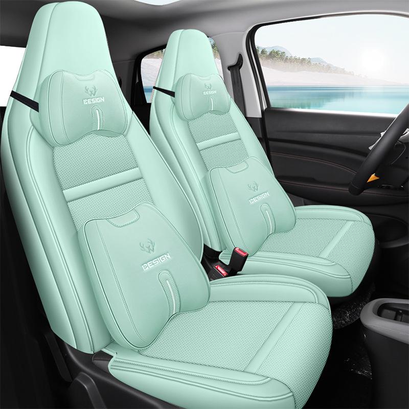 2022 Leapmotor T03 Star Diamond Leather Car Seat Cover, Gold Edition, All-Season.
