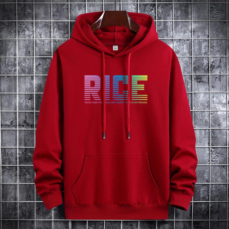 Men's Trendy Autumn Hooded Sweatshirt - Casual, Comfortable Printed Pullover