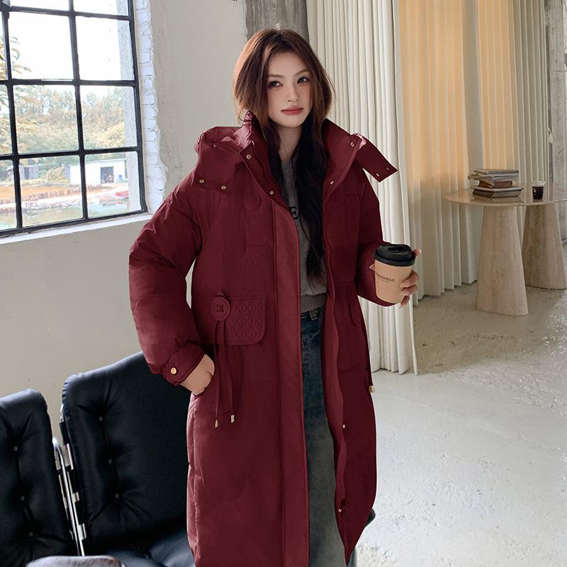 New Women's Hooded Cotton-padded Clothes Women's Medium and Long Loose Winter Fashion Sewn Thickened Cotton-padded Jackets