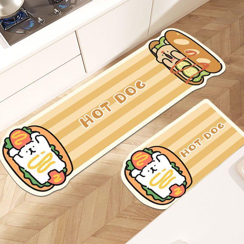 

Jianixiong Cartoon Puppy Absorbent Anti-slip Kitchen Mats 40*60cm + 40*120cm