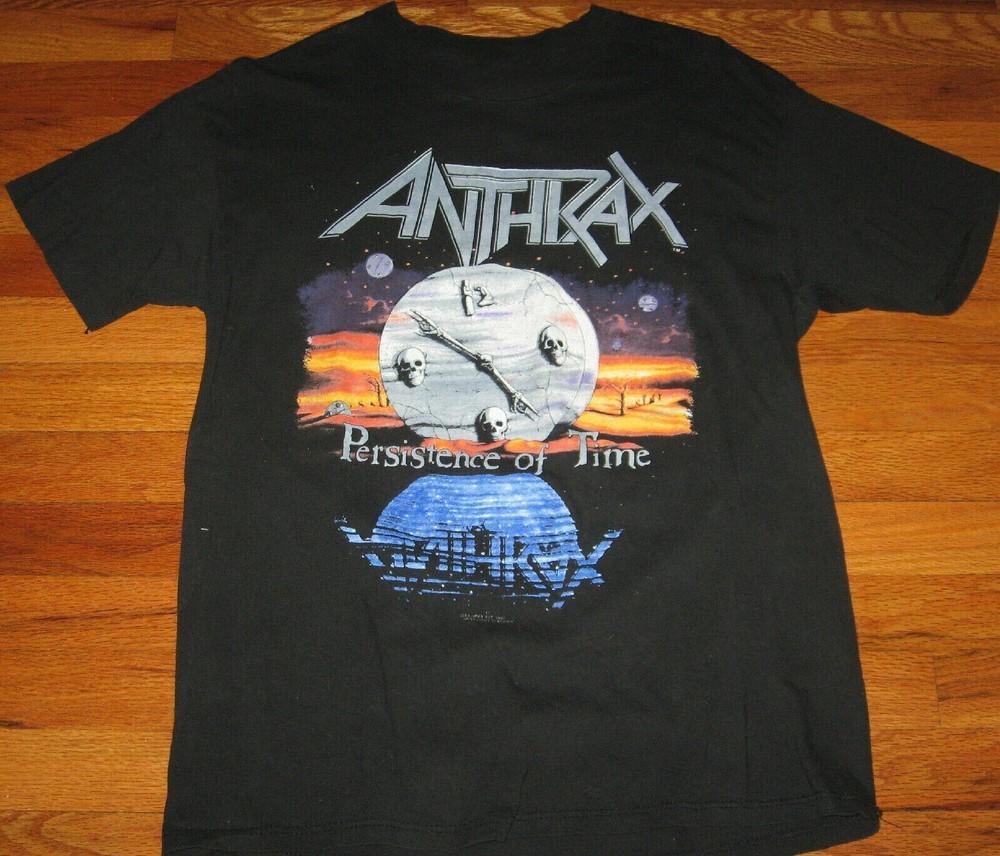 ANTHRAX Persistence Of Time Black For Men Wonmen Cotton Black AG1146 Unisex T-Shirt XL