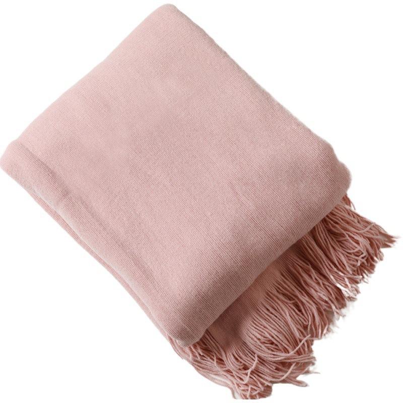 Scandinavian Woolen Throw Blanket Couch Knitted Sofa Cover Blanket Bed Tail Sofa Towel Comfortable Office Lunch Nap Cover Blanket For Daily Use
