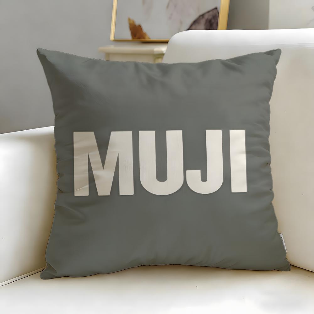 classic lifestyle brand MUJI Cushion Cover Soft & Easy-Wash Pillow Case – Versatile for Couch, Bed, Travel and Office
