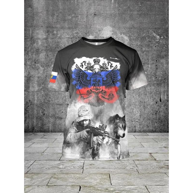 T Shirt for Mens Print Short Sleeve Top Leisure 3D Casual Street Man's T-shirt Tee Shirt Men Vintage Clothing Shirt
