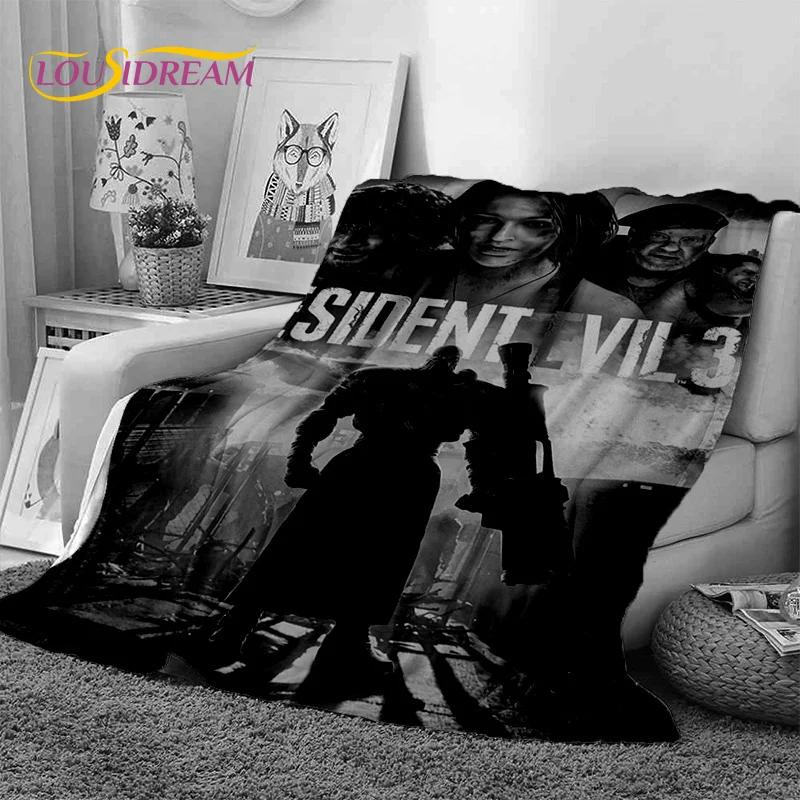 Horror Games R-Resident Evil Soft Flannel Blanket for Beds Bedroom Sofa Picnic,Throw Blanket for Cover Outdoor Leisure Nap Gift