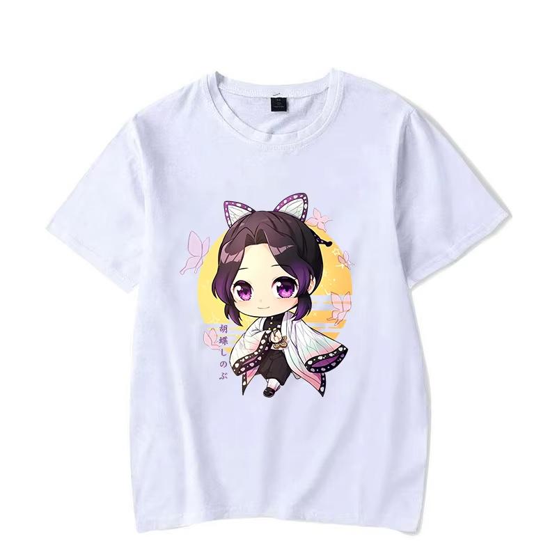 

New Anime Print T Shirt Women Men Short Sleeve Tops Tees Summer Fashion Cute Kochou Shinobu Loose Casual Tshirt 3XL