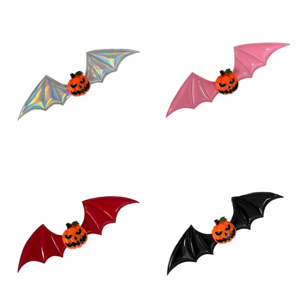 4PCS Cosplay Halloween Hairpin Resin Bat Duckbill Side Clip Punk Bat Wings Hair Clip  Festival Gifts
