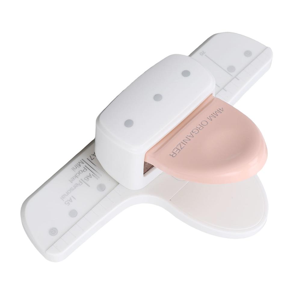 3-hålsslagare 4 mm Ø 19 mm avstånd Lösbladshäften Scrapbookinghålslagare Rosa för A5 A6 A7 A8 A7 Pocket A6 Personal A8