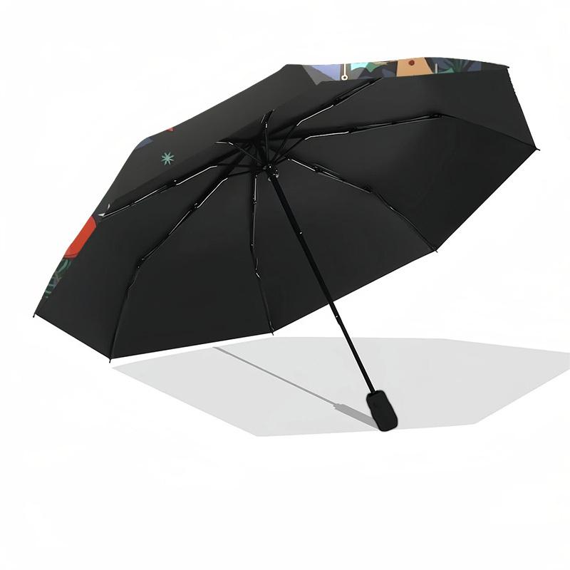 1pc Christmas Wreath Decorations Umbrella with Plastic Handle,Suitable for All Seasons Home Travel Outdoor UmbrellaDD240