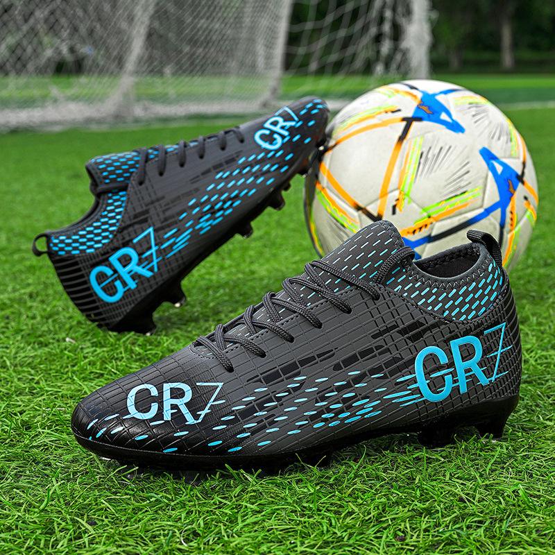 2025 New C Luo Low-top Student Football Shoes Long Nails AG Broken Nails TF Youth Professional Training Competition Shoes