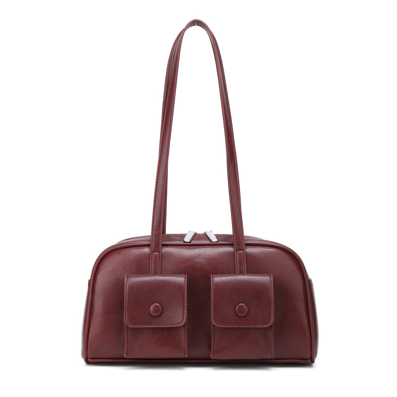 

Hand carry fashionable multi-pocket bag women s 2025 autumn and winter new retro underarm bag commuter shoulder bag