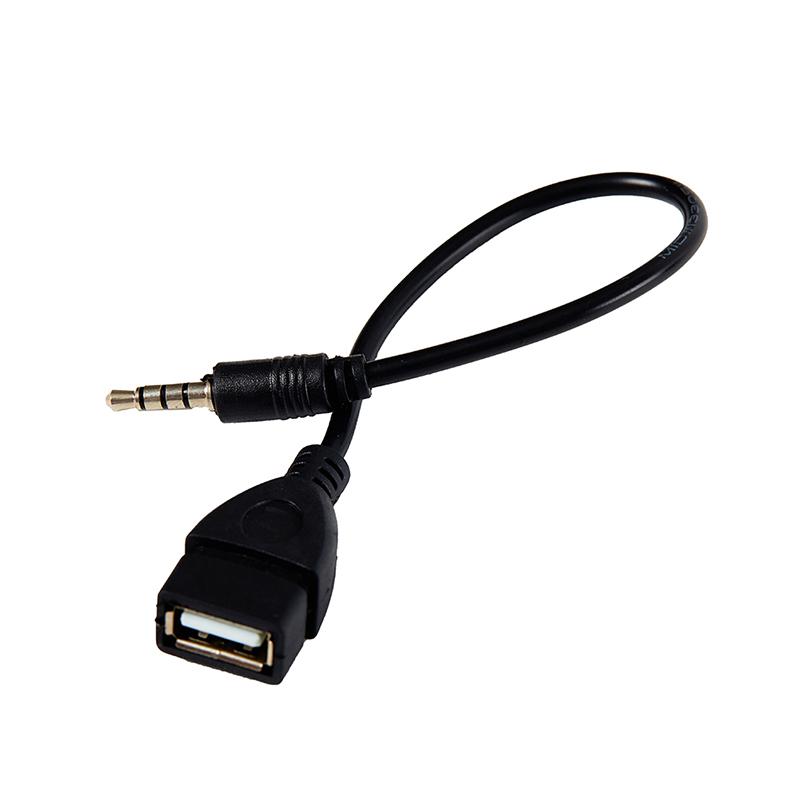 0.2 M 3.5Mm Male Audio Aux Jack To Usb 2.0 Type A Female Otg Converter Plug