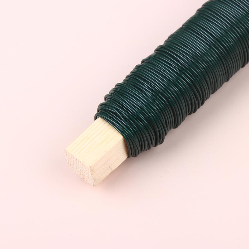 0.5/0.65/0.7Mm Green Metal Tying Wire, Rust-Resistant Floral Wire For Wrapping Around ,Suitable For Crafts, Christmas Decoration
