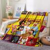 1Pc the Simpsons Print Flannel Blanket, High quality Comfortable for All Seasons, Home Decor, Warmth and Comfort, Perfect for Gifts