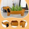 Dackel Pflanzgefäß Blumentopf Zuhause Büro Dekorativ Terrasse Einzigartiges Outdoor-Geschenk Sammlerstücke Wohnen