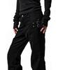 Iyang Double Side Tab Boots-Cut Pants Black