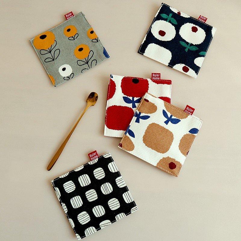 Coasters Fabric Double Layer Mug Coasters Tea Cup Coasters Heat Insulation Coasters
