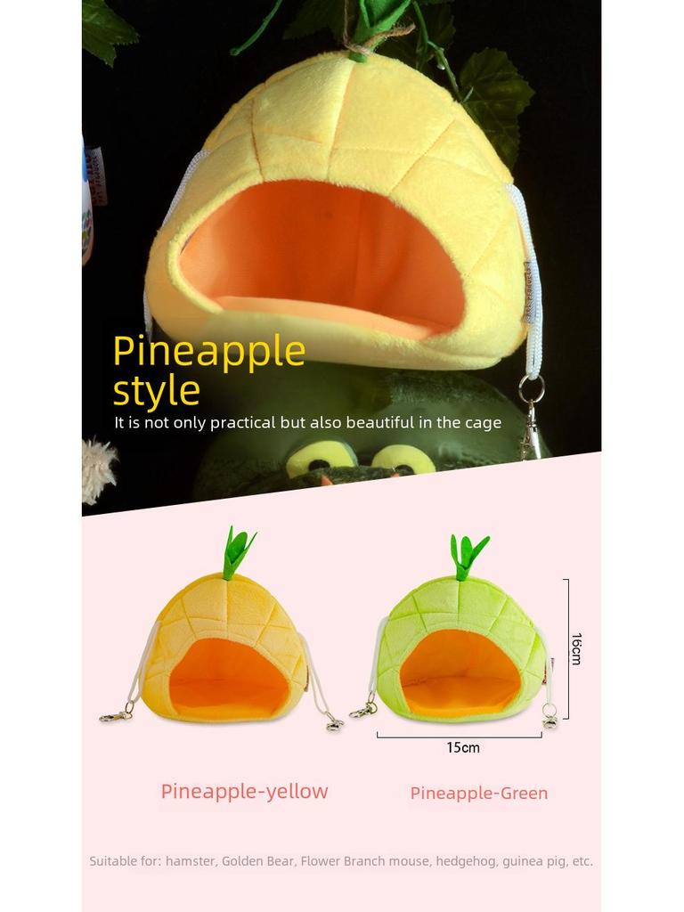 Hamsterlar için Ananas Muz Kurbağası Karikatür Hamak
