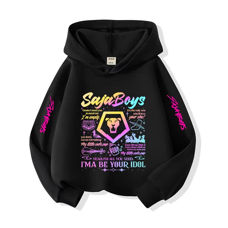 2025 Popular Kpop Christmas Casual Children's Hooded Sweatshirt Korean Wave Style Limited Edition Witch Hunting Fan Essential Girl Top