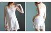 Slip Underwear with Lace Camisole Sexy Lingerie Sleepwear Tulle Lace Nightwear Dress Sexy Babydoll Loungewear No Underwear [Mqyzhx] (L, White)
