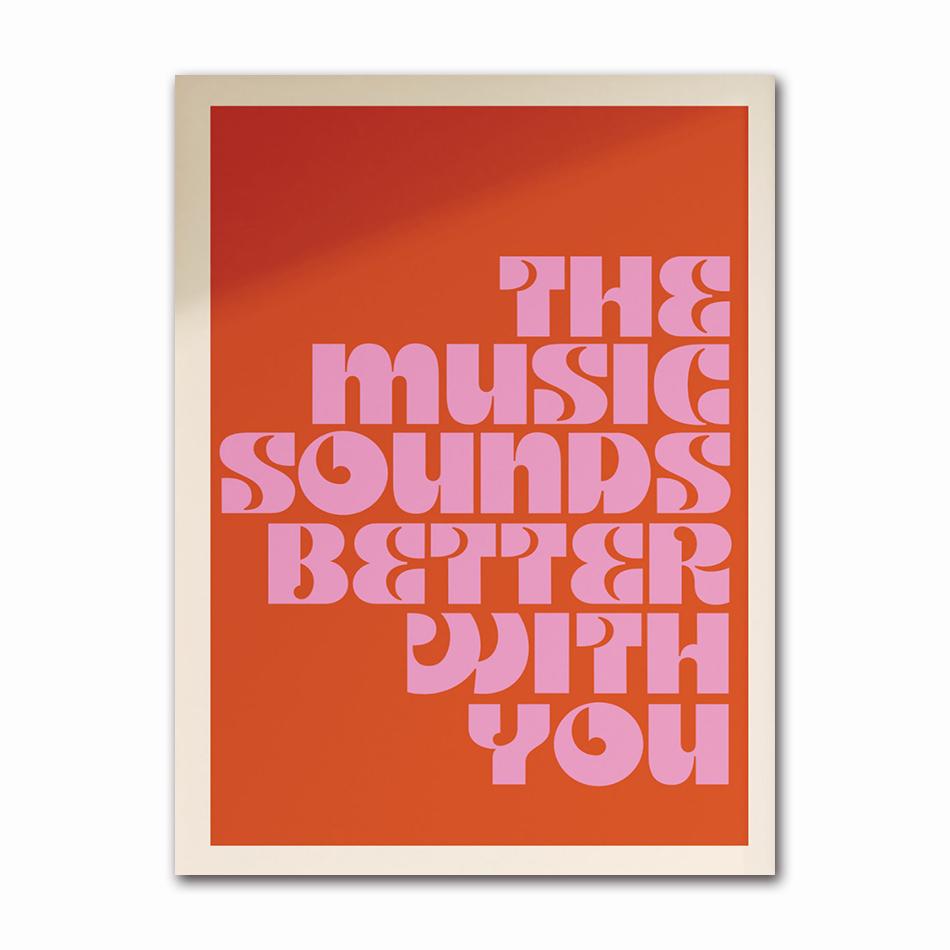 Minimalism Decor Posters Quotes Wall Art Canvas Painting Inspired Music Ciao Amore With Love Prints Living Room Home Decor
