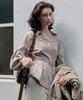 ITOV SEOUL Soft Cupro Belted Blouse Beige