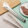 304 Stainless Steel Triple-Line Kitchen Tongs for Bread, Barbecue, and Buffet