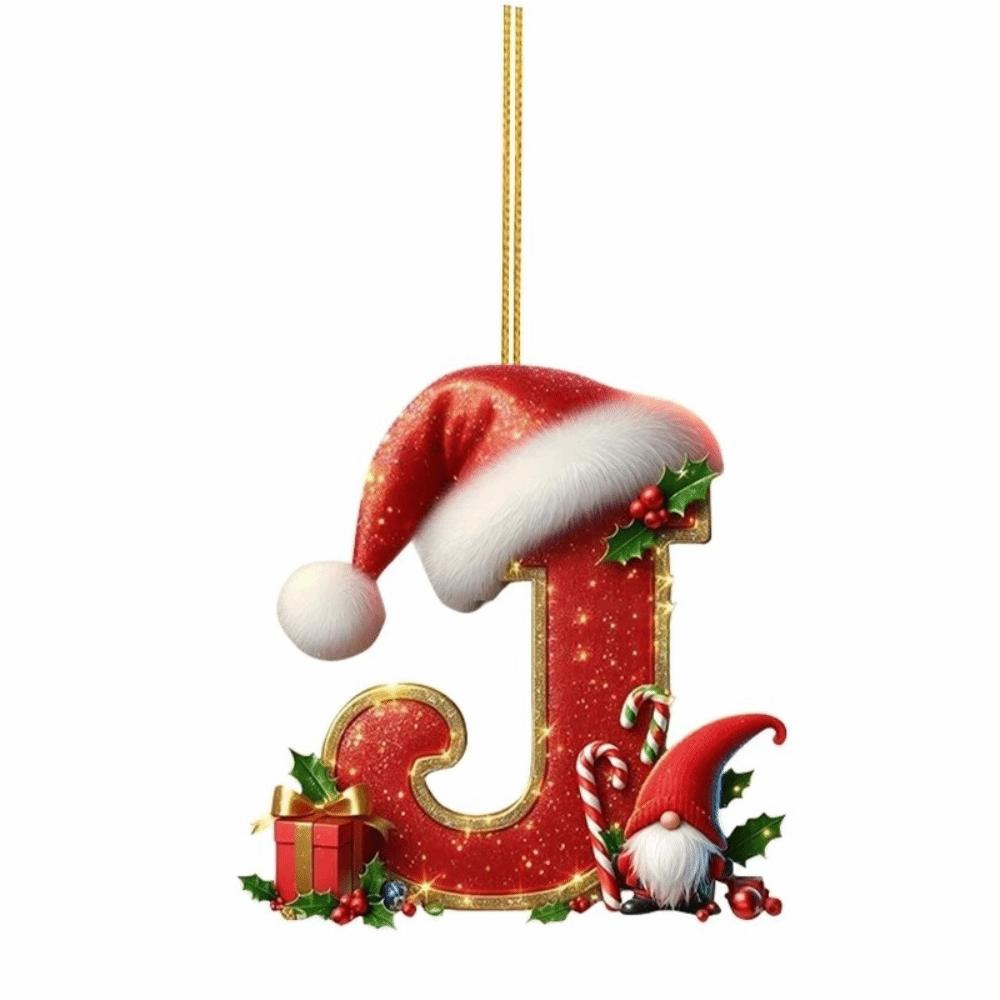 New 26 Letter Christmas Decorations Personalized Design DIY Christmas Tree Hanging Pendant Acrylic Xmas Letter Decoration Gifts