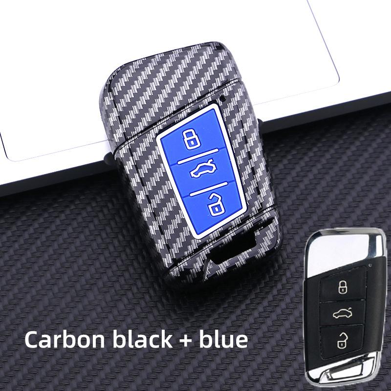Silicon Carbon Fiber Abs Matte Car Key Cover Case For Volkswagen Vw Golf7 Mk7 Seat Ibiza Leon Fr 2 Altea Aztec For Skoda Octavia