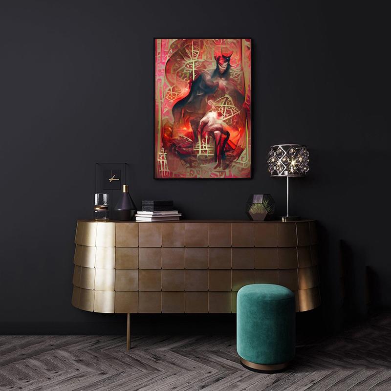 Major Arcana Tarot Art Poster Prints Wall Picture Occult Enthusiast Divination Cards Living Room Home Decoration Canvas Painting