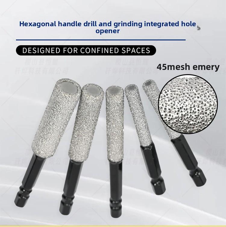Diamond Grinding Burr Drill Bits Hex Shank for Tile Marble Vitrified Tile Grinding Trimming Reaming
