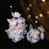 Flower Hair Clips Forks Chinese Hanfu Hair Accessories for Women Hairpin Fork Handmade Vintage Wedding Hair Jewelry Retro Crowns for Girl and Women