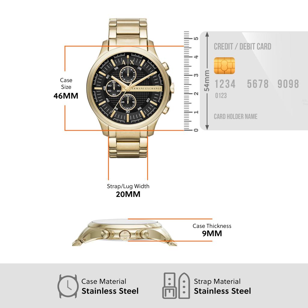 Armani Exchange AX2137 Gold Watch AX Men's