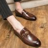 Luxury Men's Brown Dress Shoes 2025 Brand Oxford Shoes Man Social Casual Business Shoes Men Wedding Leather Shoe Zapatillas Male