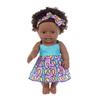 Realistic Black Doll 30cm Soft Vinyl African Girl Talking Toy with Sound Interactive Plush Gift for Kids Play