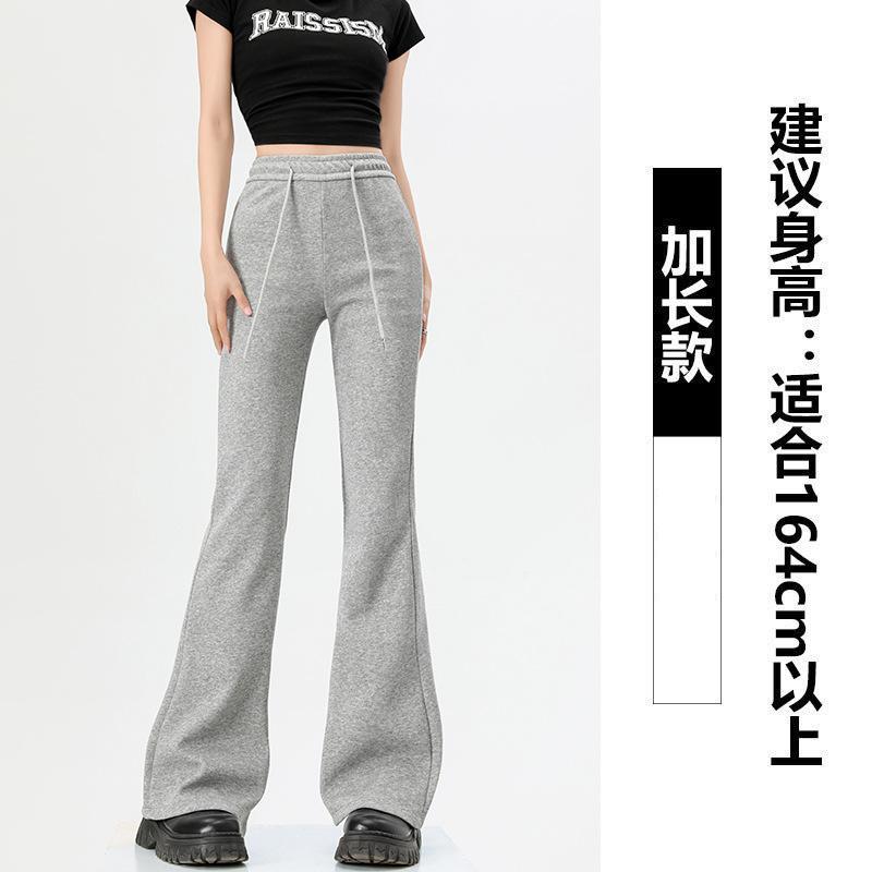 

Белые серые микро-пулл повседневные брюки женские осенне-зимние бархатные утолщенные эластичные с высокой талией тонкие спортивные штаны брюки-подковы XL