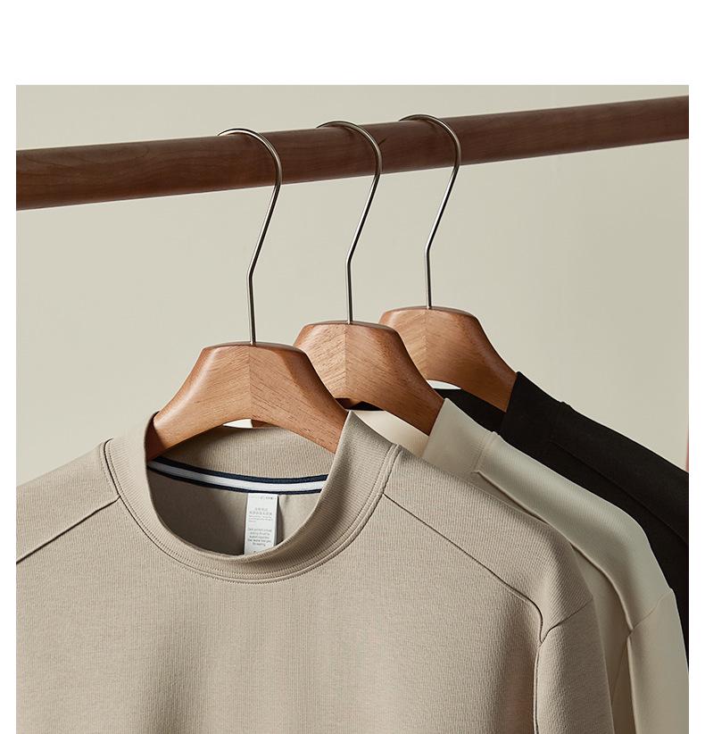 Men's Heavyweight Air Layer Long Sleeve Semi-High Neck Sweatshirt (340G) - Autumn/Winter Luxury