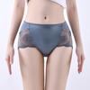 Bragas de satén de lujo para mujer, bragas de encaje sexy de verano con control de barriga, cintura alta, entrepierna de algodón de talla grande, calzoncillos transpirables, ropa interior de lencería