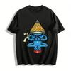 Samurai Pencil Meditation Graphic Tee Cool Casual Top For Men Women Pure Cotton T-shirt
