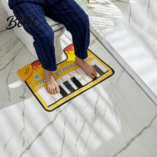 Toilet Piano Mat with Anti-Slip Backing Waterproof Auto-Off Electronic Keyboard Mat Toe Tapping Floor Musical for Bathroom