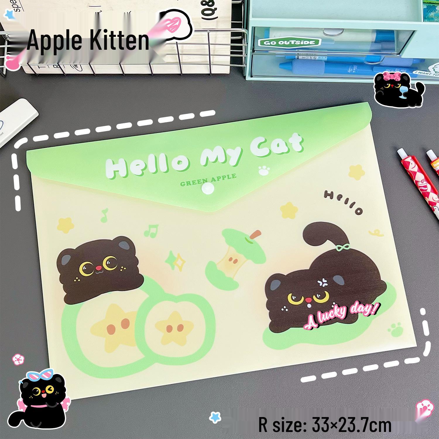 A4 Card Capybara File Bag - Cartoon Student Document & Test Paper Organizer