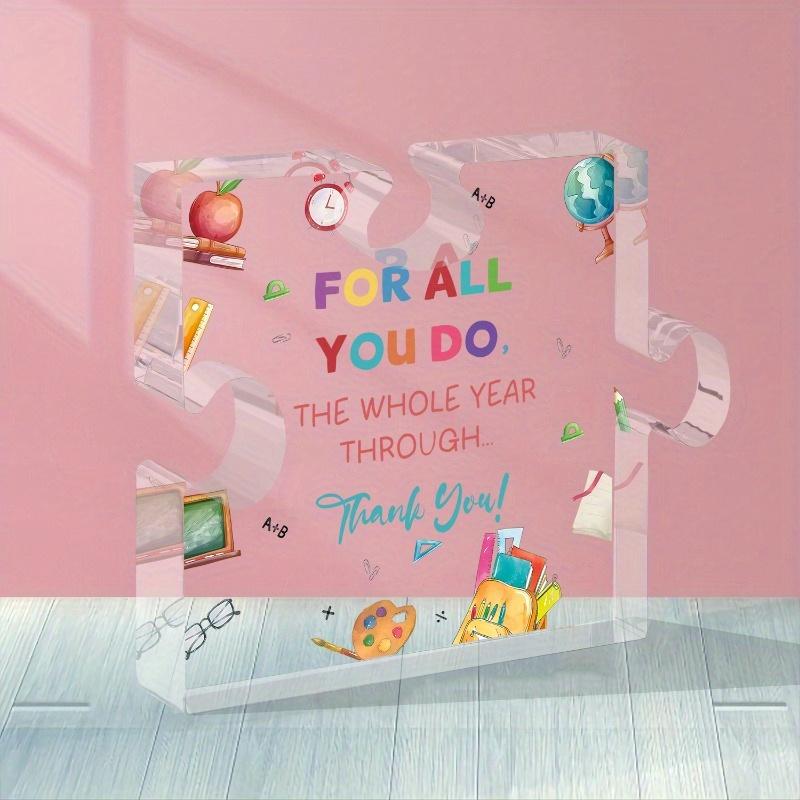 

Hippeny Teacher Appreciation Gift - Cute Acrylic Thank You for Educators чистый