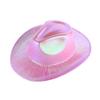 Pink Iridescent Neon Flashing Cowboy Hat for Halloween and Carnival Parties