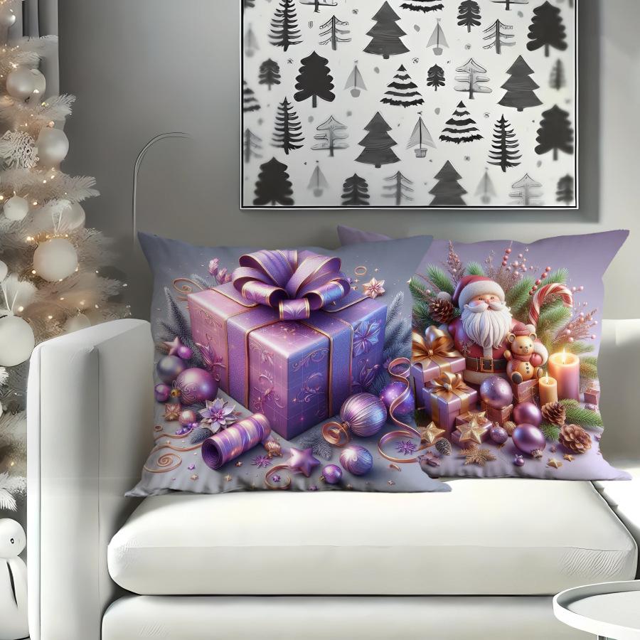 High-end Christmas Throw Pillowcase Core-free Polyester Bedside Cushion Sofa Cushion