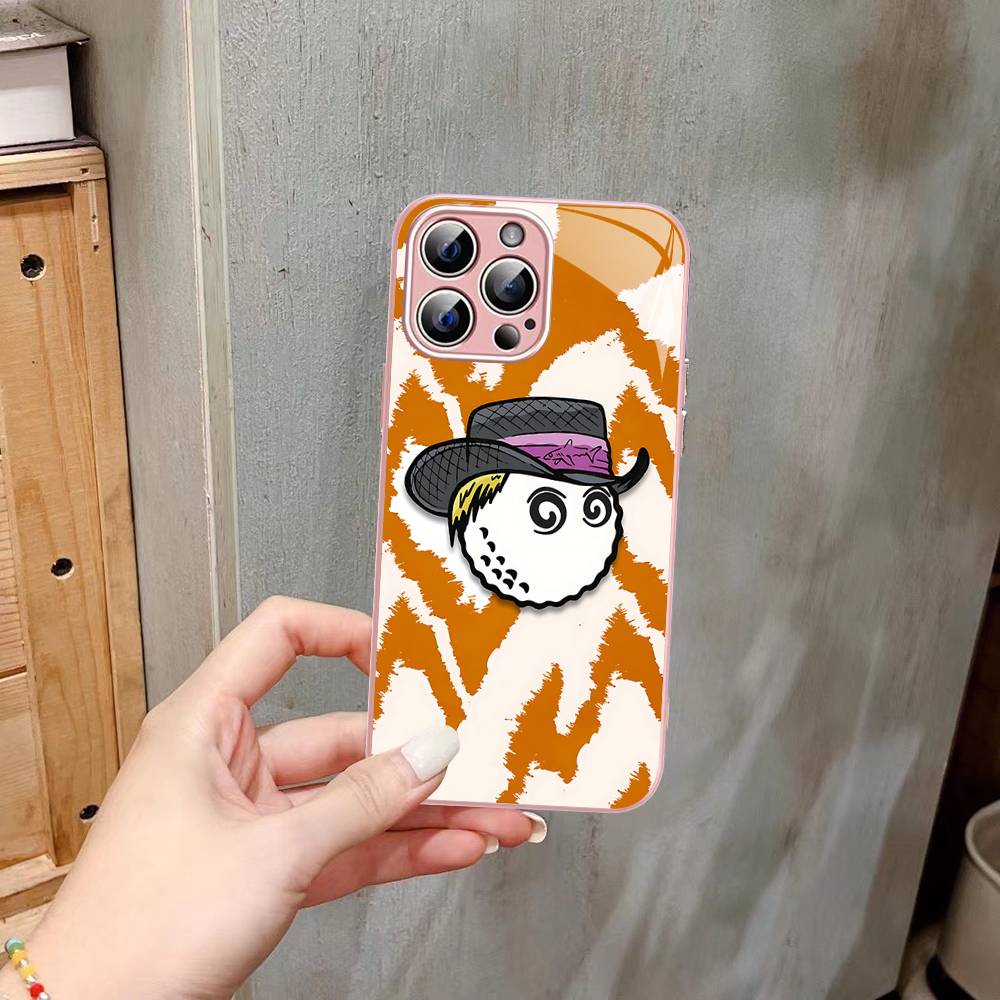 Fashion M-Malbon G-Golf Logo For IPhone 14 13 12 Mini 11 Pro XS Max X XR 14 Plus Tempered Glass Cover