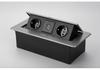 Dark Gray Gold Pop-up Desktop Socket with EU/Saudi/Indonesia Power and USB Charging