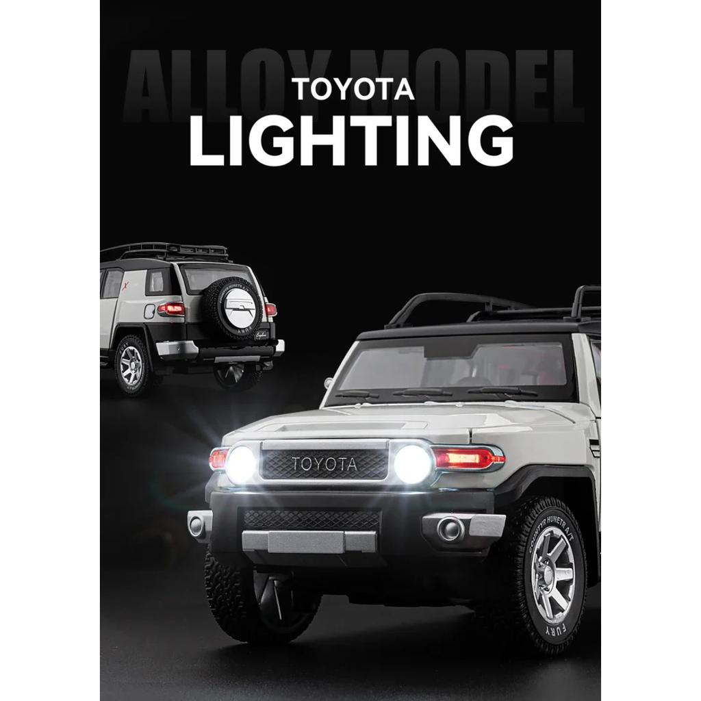 1/24 Toyota FJ Cruiser SUV Alloy Car Model Diecasts Metal Off-road Vehicles Car Model Simulation Sound Light Childrens Toys Gift
