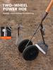 3 In 1 Multifunctional 2Wheels Power-Assisted Weeding Scarifying Hoe, Ditching And Scarifying Triangular Hoe, Agricultural Tools