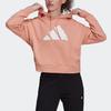 Adidas Essential Logo Hoodie Long Sleeve Women Tops Pink H24082